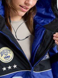 10 Chloe Kim 10K - Funktionelle Snow-Jacke mit Kapuze für Frauen Schwarz ERJTJ03516 Roxy