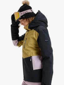 1 Stormdash 20K - Funktionelle Snow-Jacke mit Kapuze für Frauen Beige ERJTJ03520 Roxy