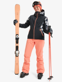2 Free Jet 10K- Technisch Snowjack voor Dames Black ERJTJ03527 Roxy
