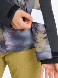 5 Roxy Jetty Block 10K - Funktionelle Snow-Jacke mit Kapuze für Frauen Grau ERJTJ03528 Roxy