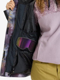 9 Roxy Jetty Block 10K - Funktionelle Snow-Jacke mit Kapuze für Frauen Grau ERJTJ03528 Roxy