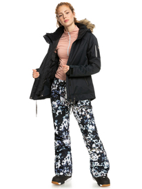 6 Nadia Printed - Insulated Snow Pants for Women Black ERJTP03188 Roxy
