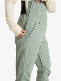 5 Rideout - Bib Snow Pant for Women Green ERJTP03267 Roxy