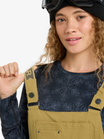 4 Rideout - Technical Snow Bib for Women Beige ERJTP03290 Roxy