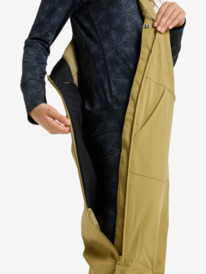 8 Rideout - Technical Snow Bib for Women Beige ERJTP03290 Roxy