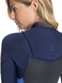 4 3/2mm Syncro GBS - Traje de Surf con Cremallera en el Pecho para Mujer - Azul Azul ERJW103088 Roxy