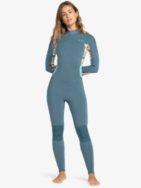 6 4/3mm Swell Series - Wetsuit met een Achterrits voor Dames Blue ERJW103124 Roxy