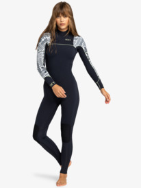 0 5/4/3mm Swell Series - Wetsuit met een Borstrits voor Dames White ERJW103128 Roxy