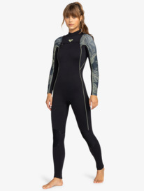 3 4/3mm Elite - Chest Zip Wetsuit for Women Black ERJW103134 Roxy