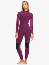 11 5/4/3mm Elite - Chest Zip Wetsuit for Women Purple ERJW103152 Roxy