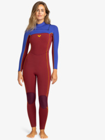 6 4/3mm Rise - Chest Zip GBS Wetsuit para Mulher Vermelho ERJW103164 Roxy