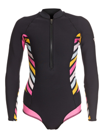 1 1mm POP Surf - Traje de Surf de Primavera con Manga Larga de Cobertura Reducida para Mujer Negro ERJW403021 Roxy