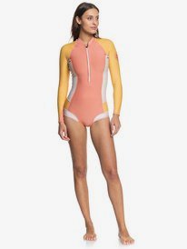 3 1mm POP Surf - Long Sleeve Front Zip Bikini Cut Shorty Pink ERJW403023 Roxy