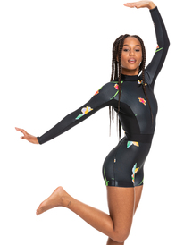 3 1.5mm ROWLEY X ROXY - Springsuit Back Zip pour Femme Noir ERJW403037 Roxy