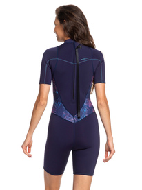 5 2/2mm Syncro Series - Springsuit à manches courtes avec zip dans le dos pour Femme Bleu ERJW503007 Roxy