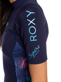3 2/2mm Syncro Series - Springsuit à manches courtes avec zip dans le dos pour Femme Bleu ERJW503007 Roxy