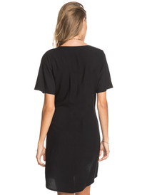 5 All Eyes On Love - Short Sleeve Dress for Women Black ERJWD03534 Roxy