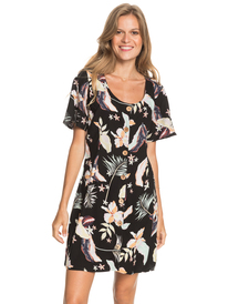 0 All Eyes On Love - Short Sleeve Dress for Women Black ERJWD03556 Roxy