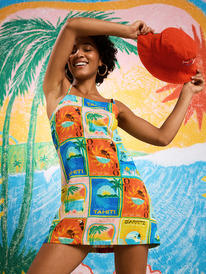0 Atlas Playa Blanca - Vestido Mini para Mujer Azul ERJWD03860 Roxy