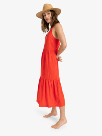 0 Waiting Line - Robe midi pour Femme Rouge ERJWD03875 Roxy