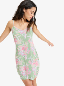 4 Hibiscus Island - Robe courte pour Femme Vert ERJWD03897 Roxy