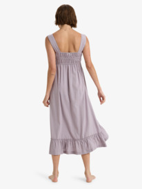 3 Paradise Winds - Fließendes Midikleid mit elastischem Mieder für Frauen Violett ERJWD03916 Roxy