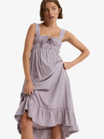 5 Paradise Winds - Fließendes Midikleid mit elastischem Mieder für Frauen Violett ERJWD03916 Roxy