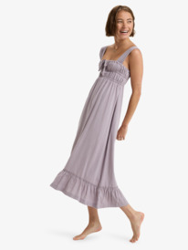 1 Paradise Winds - Fließendes Midikleid mit elastischem Mieder für Frauen Violett ERJWD03916 Roxy