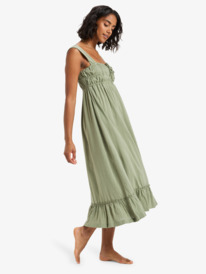 5 Paradise Winds - Robe midi fluide avec corsage pour Femme Vert ERJWD03916 Roxy