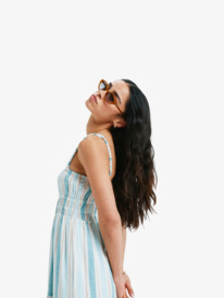 6 Sunshine Coastline Stripe - Strappy Midi Dress for Women White ERJWD03931 Roxy