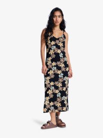 0 Stay Sunny - Robe fluide &agrave; bretelles pour Femme Noir ERJWD03932 Roxy