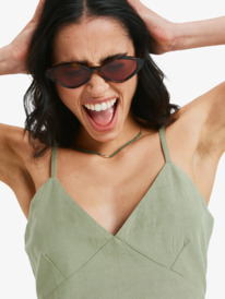 3 Santorini - Slip Dress for Women Green ERJWD03933 Roxy