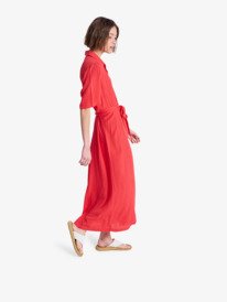 1 Island Escape Solid - Shirt Dress for Women Red ERJWD03937 Roxy