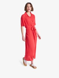 3 Island Escape Solid - Shirt Dress for Women Red ERJWD03937 Roxy