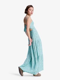 5 Tropical Glow Maxi Printed - Tiered Dress for Women Green ERJWD03965 Roxy