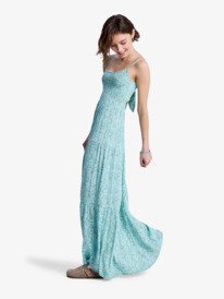 1 Tropical Glow Maxi Printed - Tiered Dress for Women Green ERJWD03965 Roxy