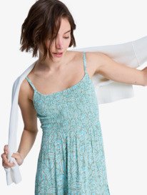 2 Tropical Glow Maxi Printed - Tiered Dress for Women Green ERJWD03965 Roxy