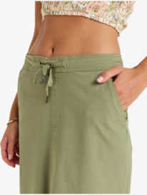 9 Iconic Land - Maxi Skirt for Women Green ERJWK03159 Roxy