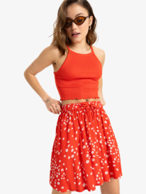 0 Flowing Love - Minifalda para Mujer Rojo ERJWK03182 Roxy