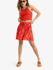 3 Flowing Love - Minifalda para Mujer Rojo ERJWK03182 Roxy