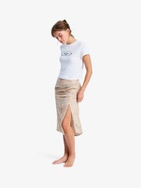 3 Sense Of Secret - Midi Slip Skirt for Women Beige ERJWK03186 Roxy