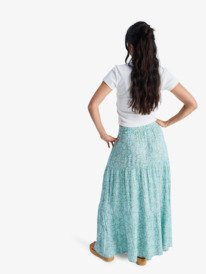 4 After Hours Crinkle Maxi - Flowy Maxi Skirt for Women Green ERJWK03197 Roxy