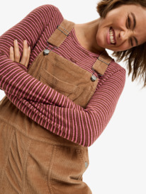 4 Trailblazer Overall - Cotton Corduroy Dungarees for Women Brown ERJWO03022 Roxy