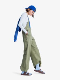1 Trail Blazer Twill - Salopette en serg&eacute; pour Femme Vert ERJWO03027 Roxy