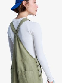 3 Trail Blazer Twill - Salopette en serg&eacute; pour Femme Vert ERJWO03027 Roxy