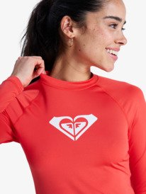 3 Whole Hearted - Lang&auml;rmliger Rashguard f&uuml;r Frauen Rot ERJWR03547 Roxy