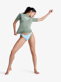 2 Whole Hearted - Short Sleeve Rash Vest for Women Green ERJWR03548 Roxy