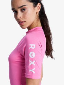 1 Whole Hearted - Short Sleeve Rash Vest for Women Pink ERJWR03548 Roxy