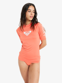 0 Whole Hearted - Rash Vest met Korte Mouwen en UPF 50 voor Dames Orange ERJWR03548 Roxy