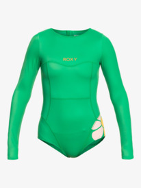 5 POP Surf - Long Sleeve One-Piece Rashguard for Women Green ERJWR03588 Roxy